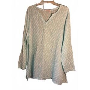 Fresh Produce Lightweight  Flowy Blue Tunic XL